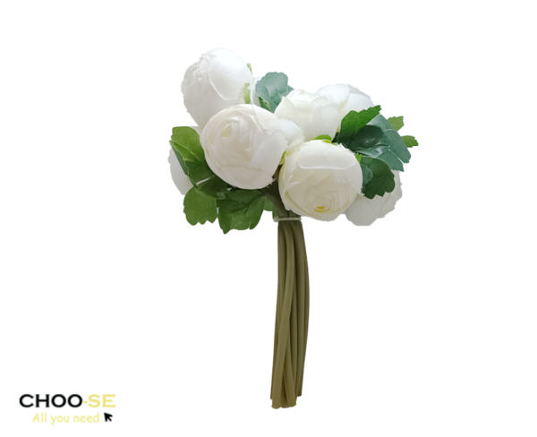 פרח מלאכותי אדמונית לבנה www.choo-se.co.il