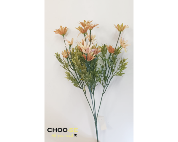 פרח מלאכותי חרצית כתום www.choo-se.co.il