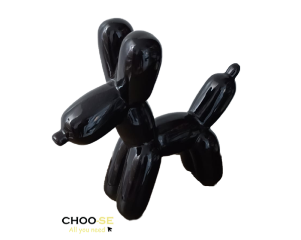 פסל כלב בלון שחור www.choo-se.co.il