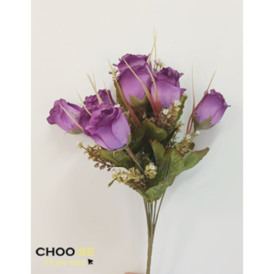פרח מלאכותי ורד סגול www.choo-se.co.il