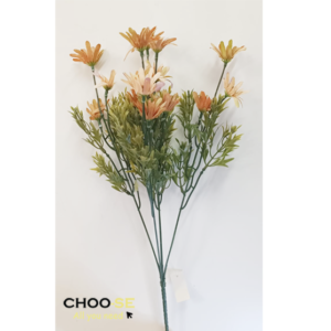 פרח מלאכותי חרצית כתום www.choo-se.co.il