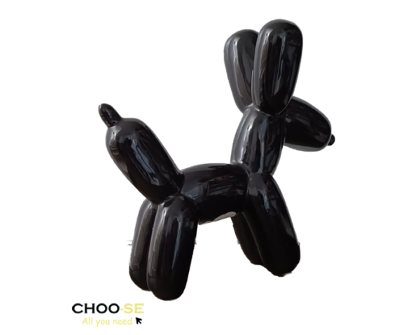 פסל כלב בלון שחור www.choo-se.co.il